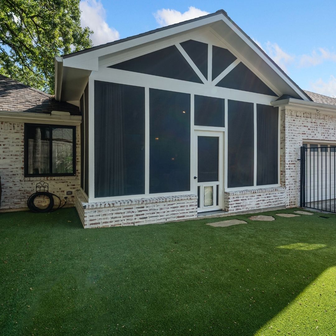 Enclosed patio exterior view.