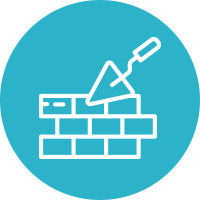 laying brick icon - creation