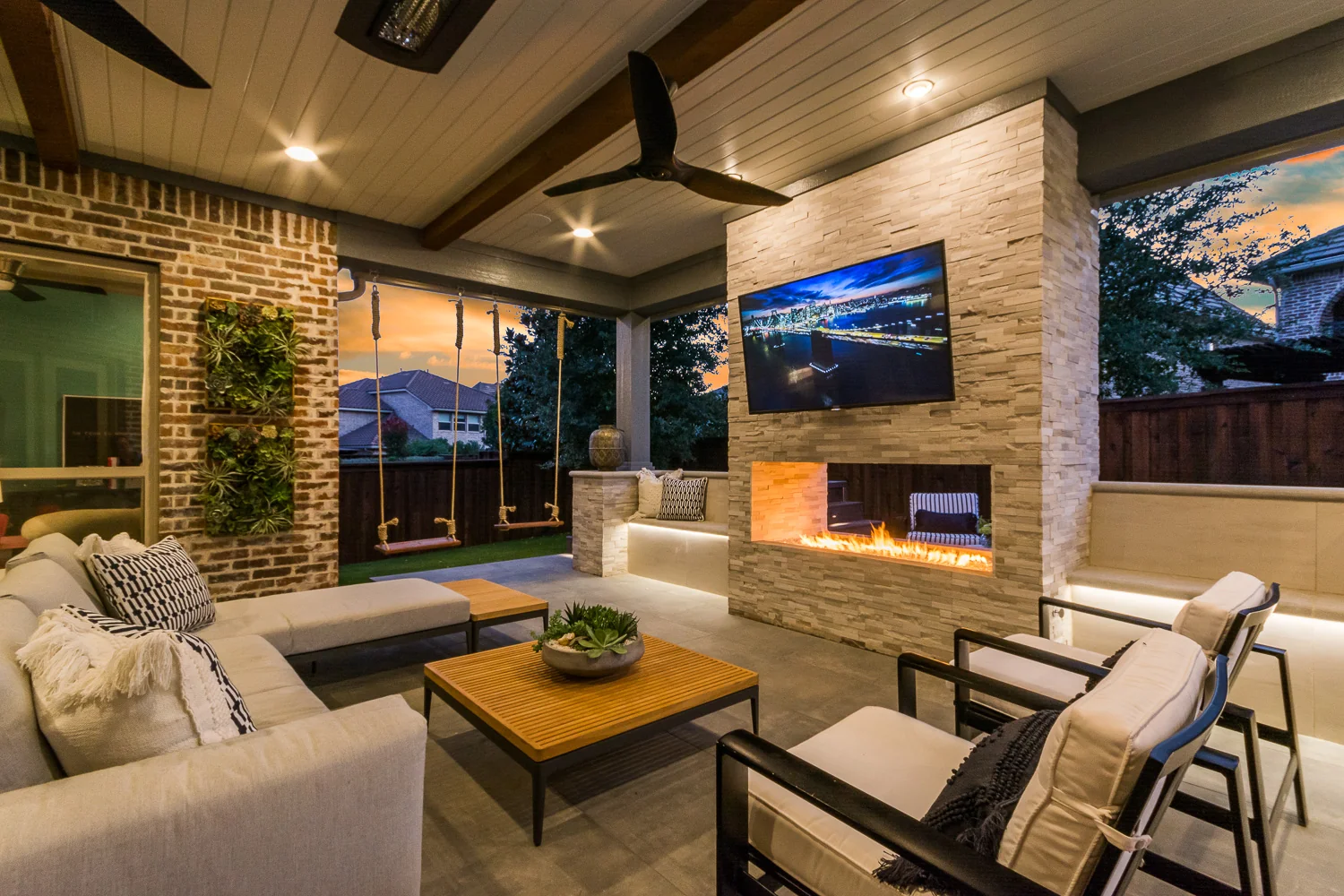 Outdoor fireplace slide 2