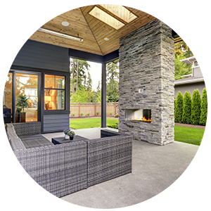 Outdoor fireplace