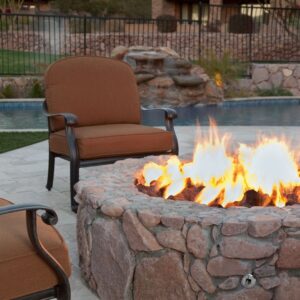 fireplace seating area