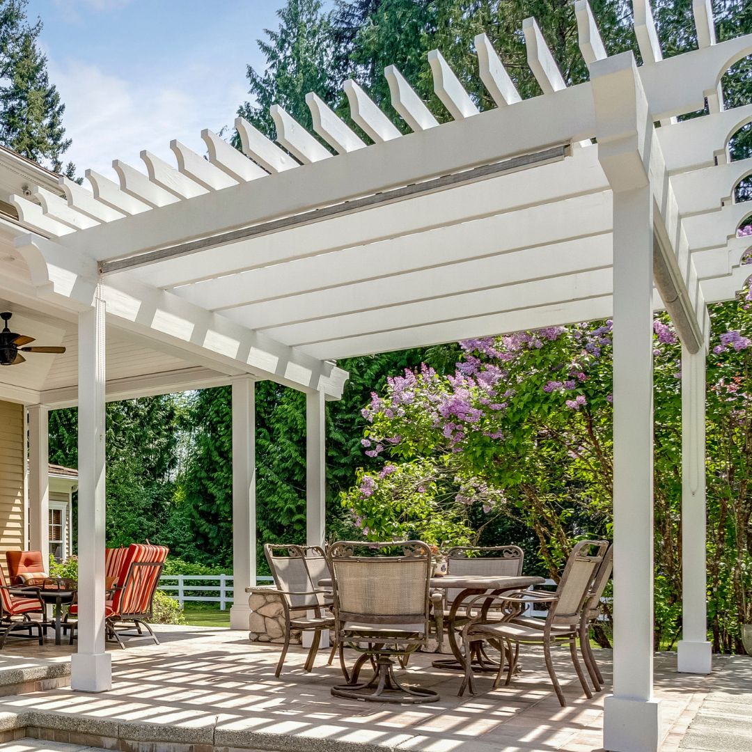 pergola and outdoor furniture