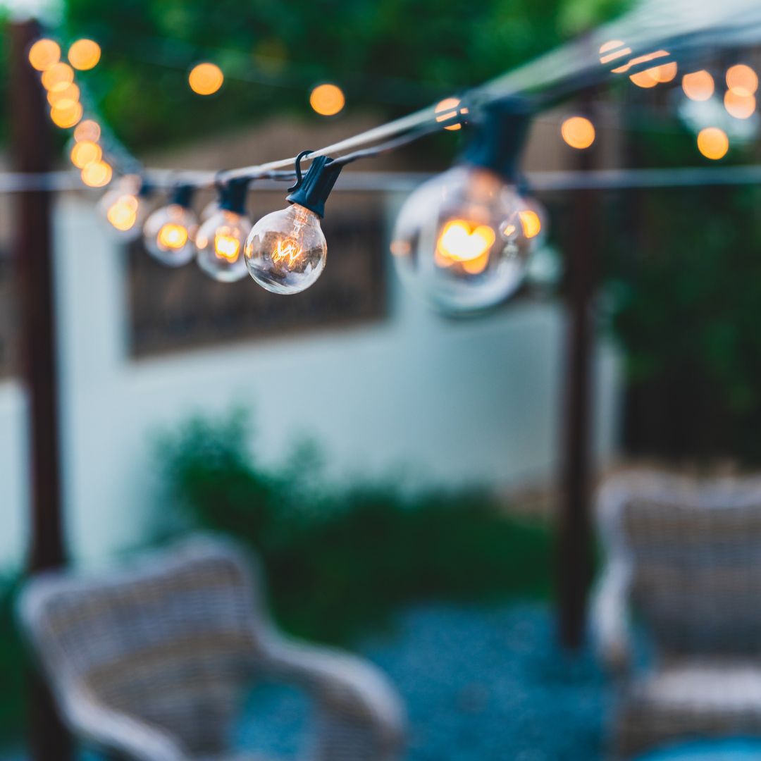 lights handing over outdoor space