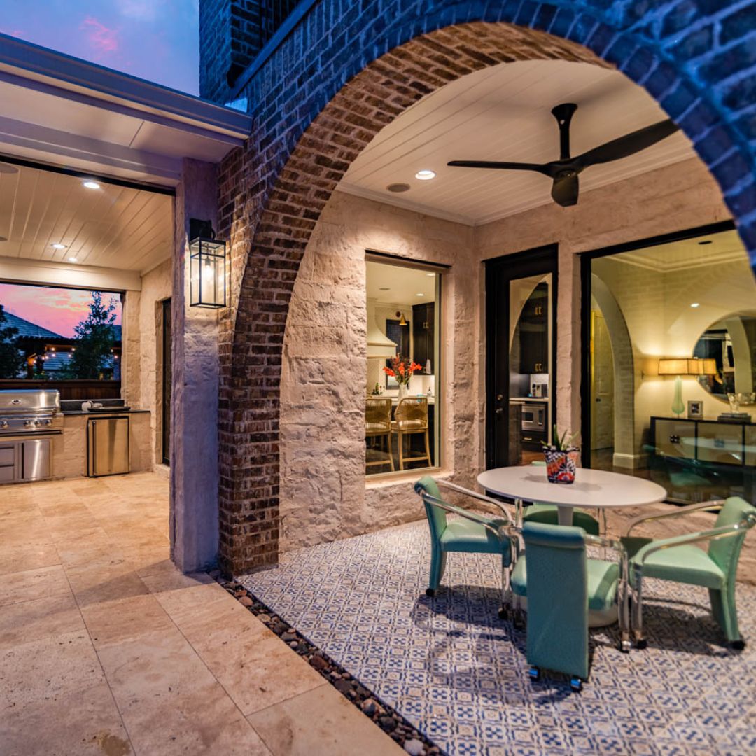 Outdoor seating.