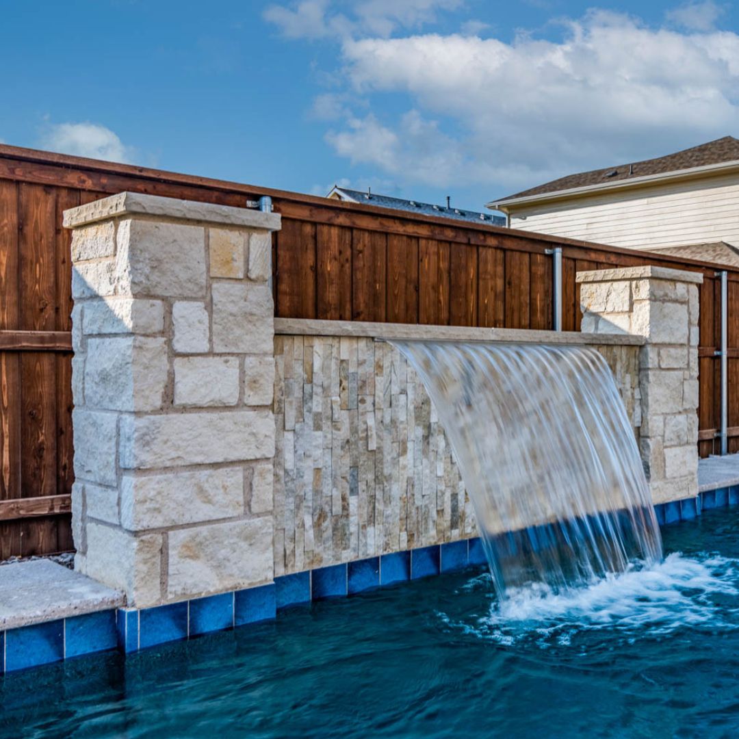 pool with waterfall