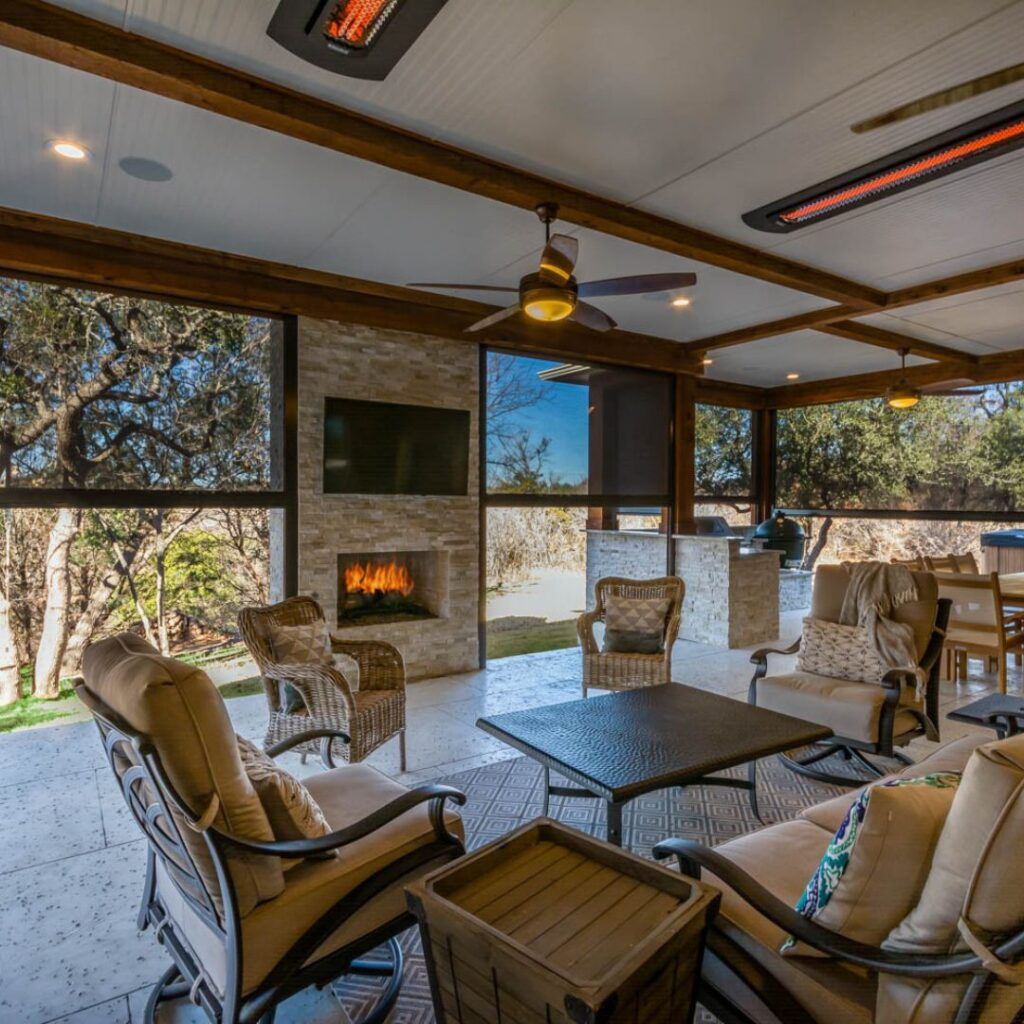 An outdoor living area