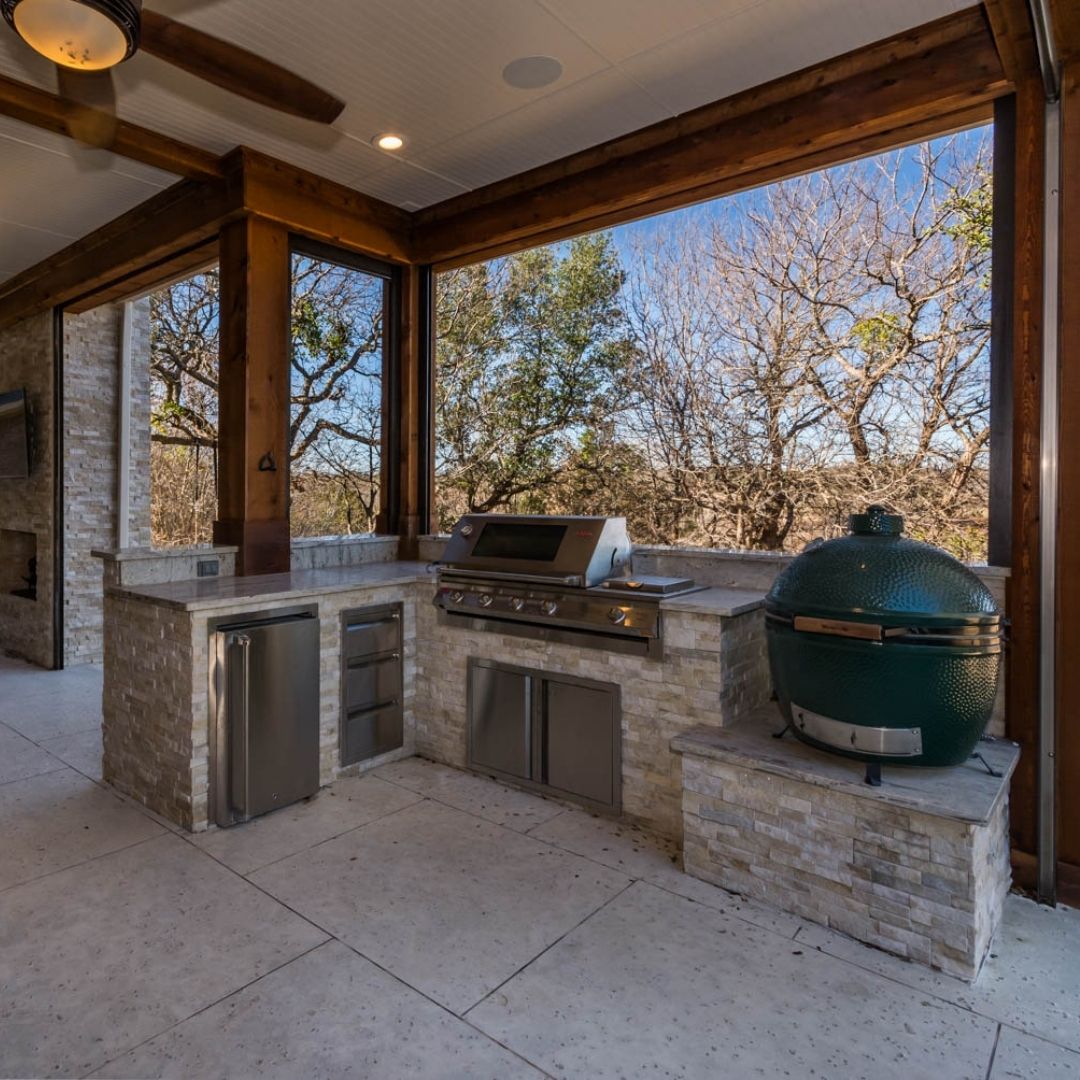 outdoor kitchen with grill