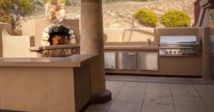 Outdoor kitchen area