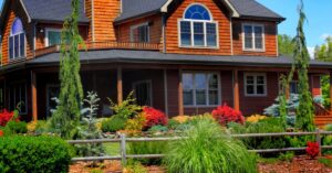 Landscaping in front of a home