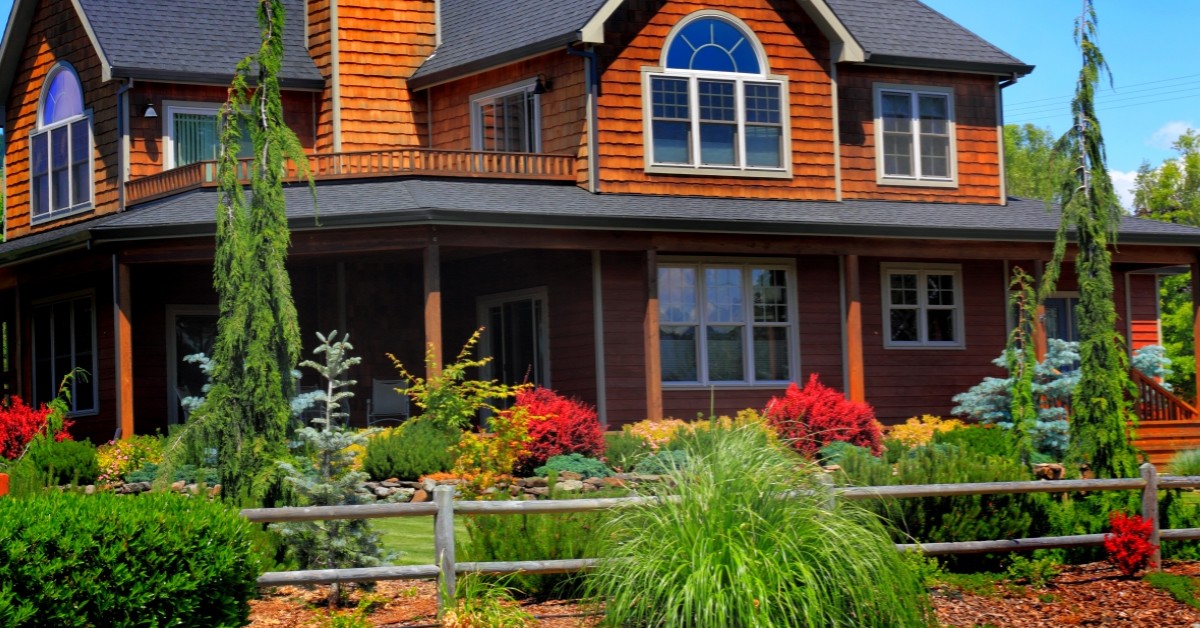 Landscaping in front of a home