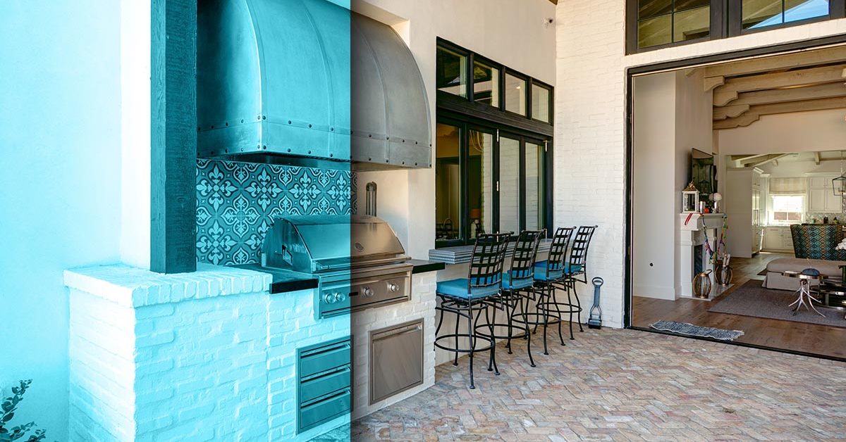 Outdoor kitchen area