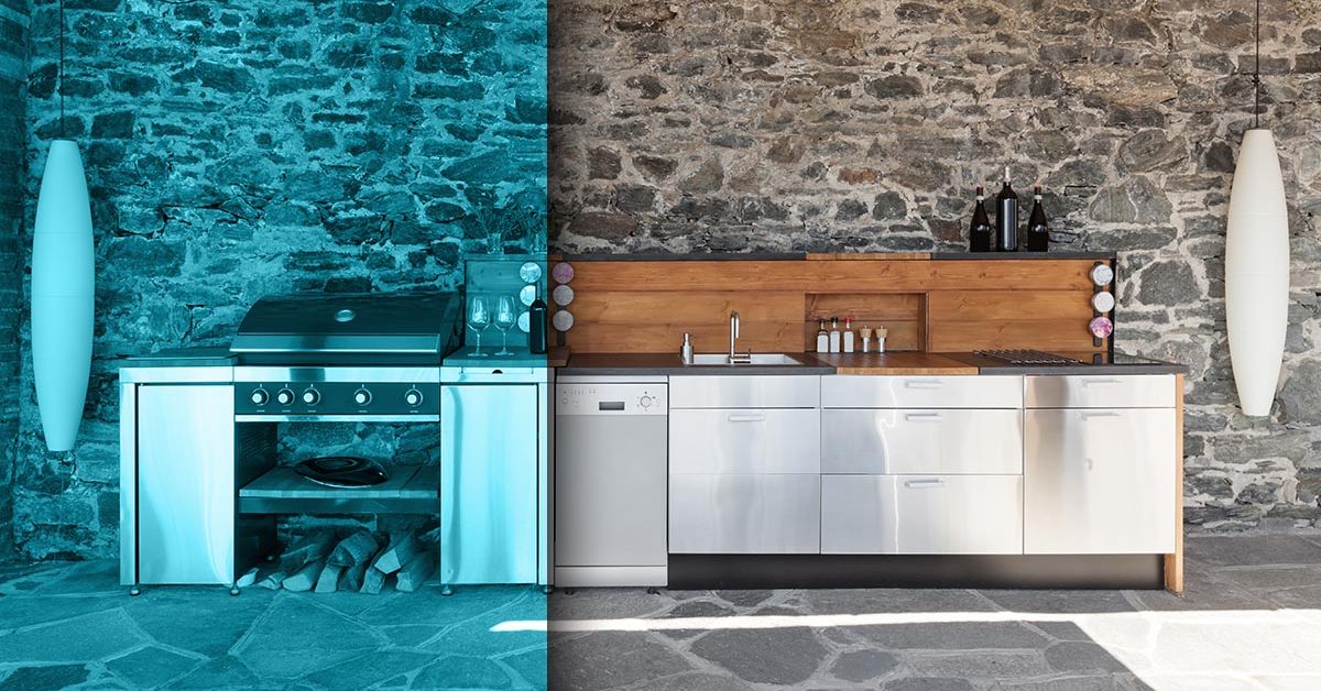 Outdoor kitchen area