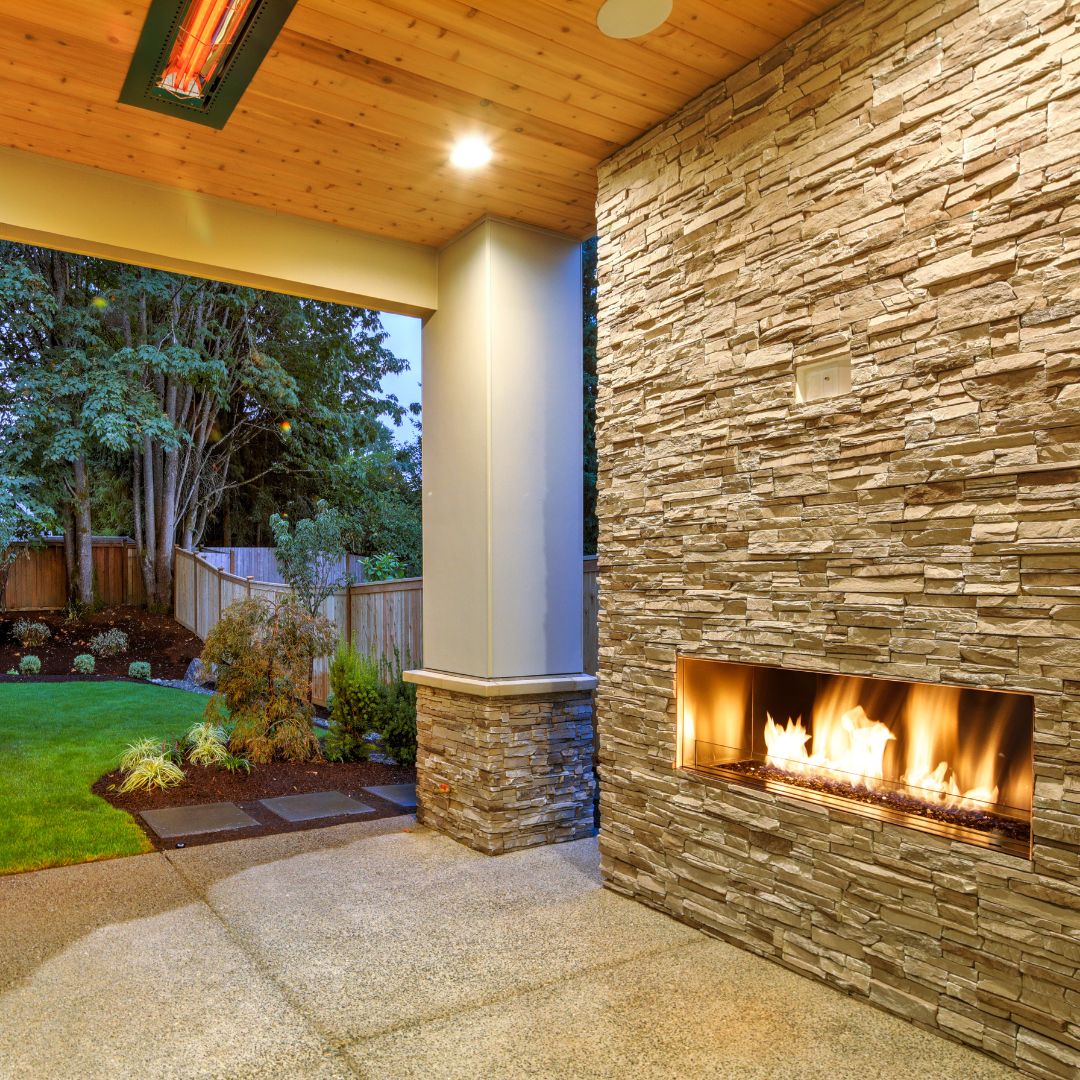 outdoor fireplace