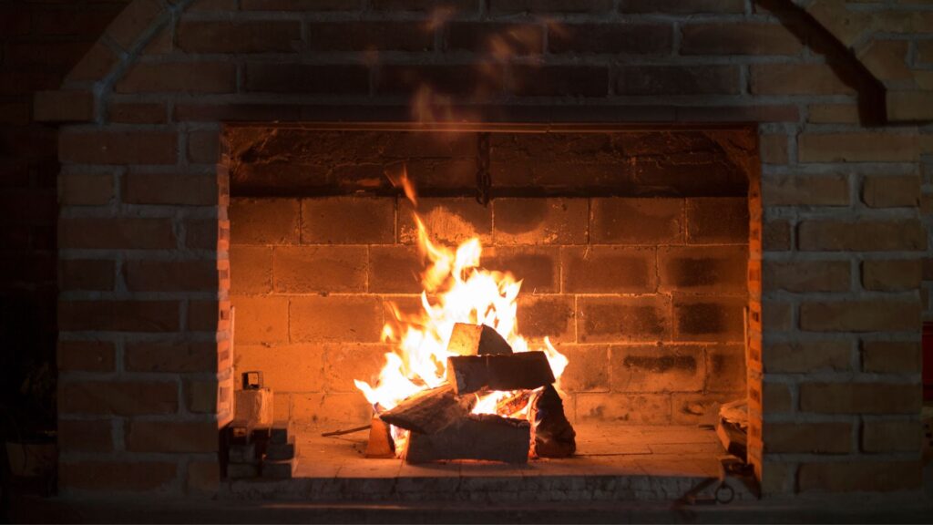outdoor fireplace