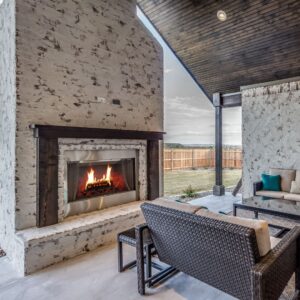 outdoor fireplace