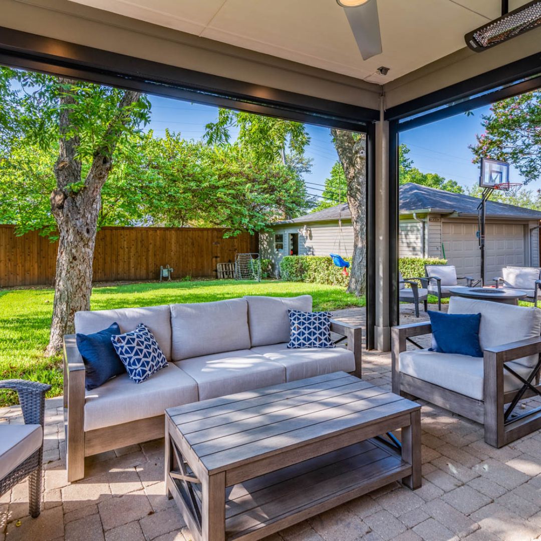 Outdoor seating.