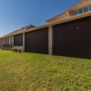 Backyard screen shades