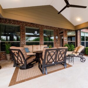 backyard seating area
