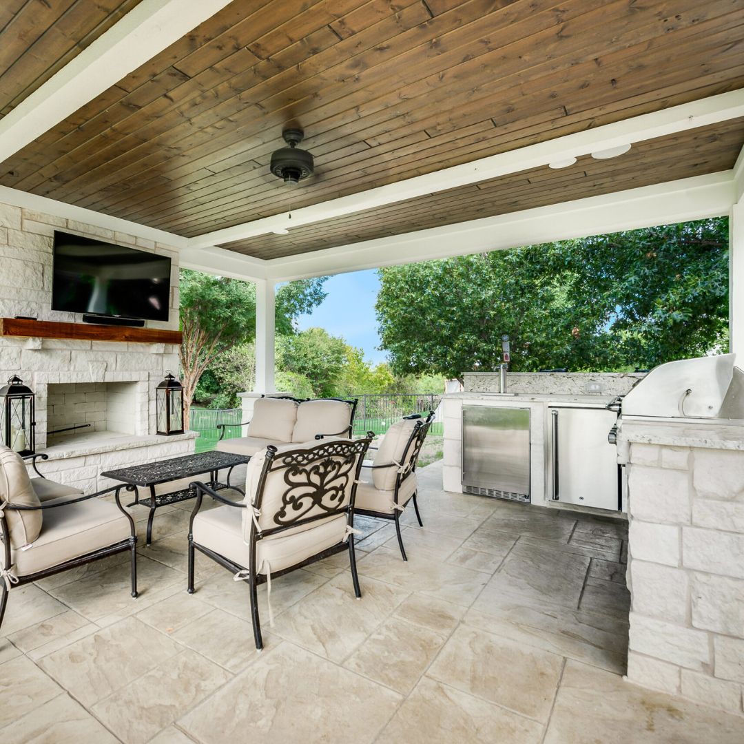 small outdoor kitchen