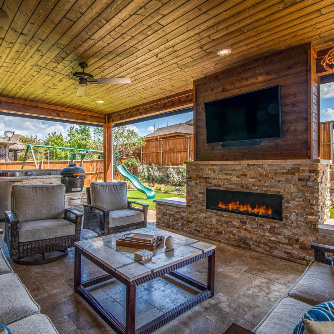 cozy outdoor kitchen
