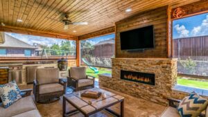 designed outdoor living space