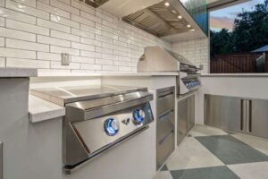 kitchen in covered patio