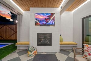 tv in outdoor living room