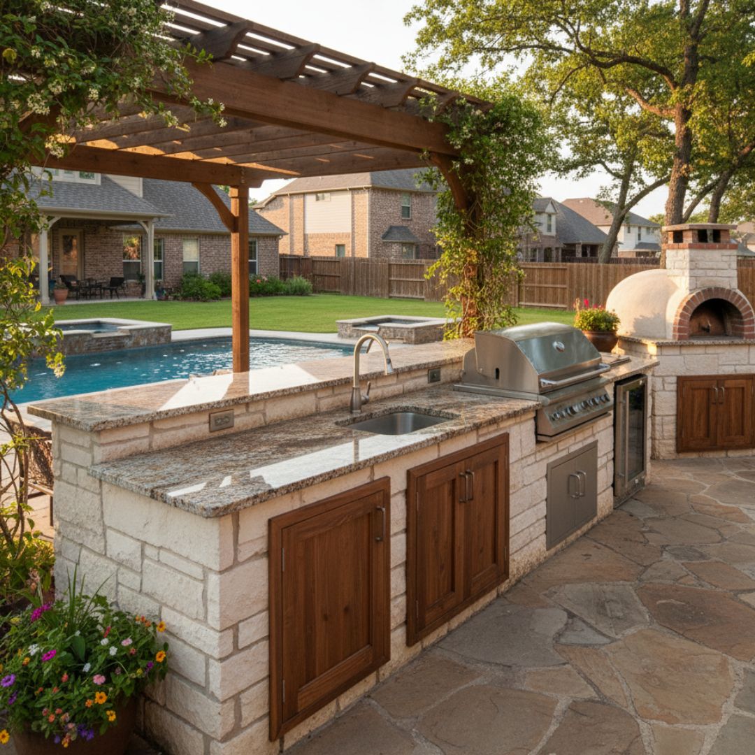 outdoor kitchen