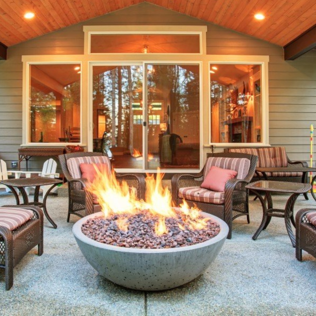 custom outdoor fireplace