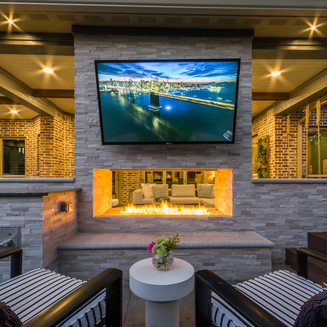 custom outdoor fireplace