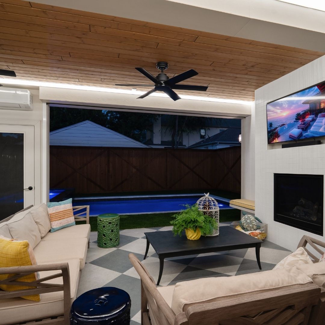 large overhead fans