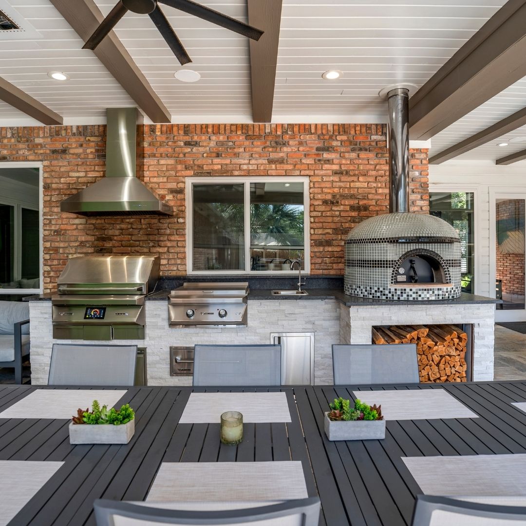 luxury custom outdoor kitchen